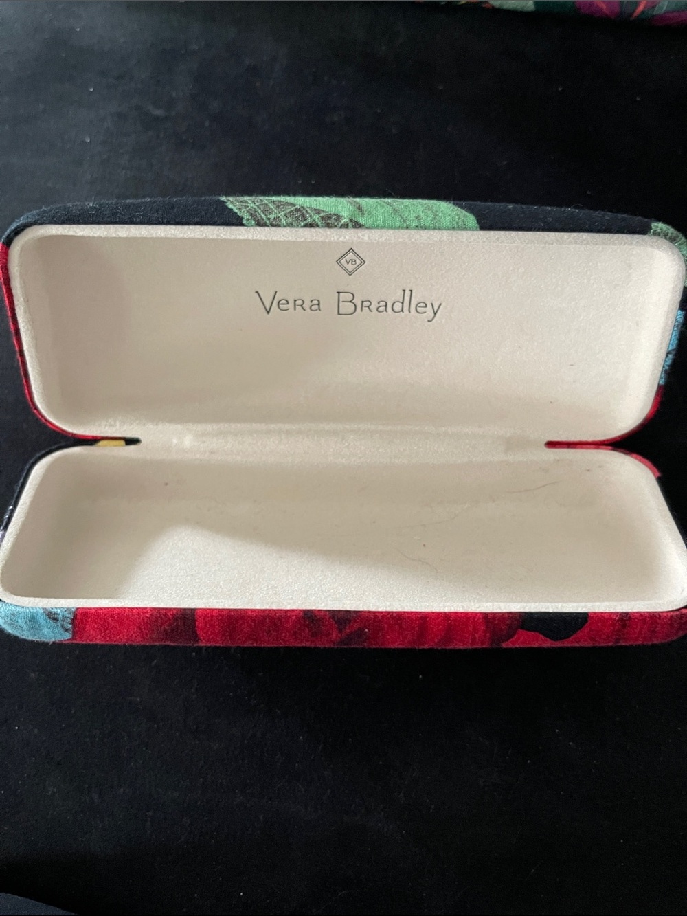 Vera Bradley Floral Eyeglass Case with Red Poppy Design